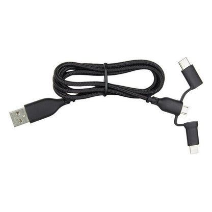Ewent EW1376 USB-auf-USB-C- und Lightning-Kabel (1 m) Schwarz