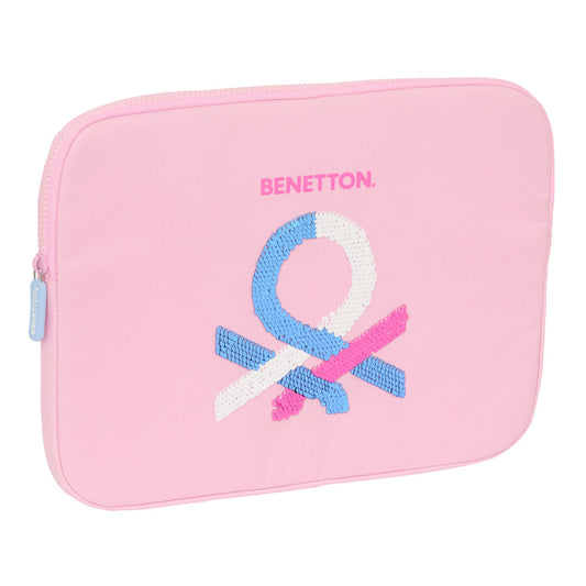 Funda para Portátil Benetton Pink Rosa 15,6'' 39,5 x 27,5 x 3,5 cm