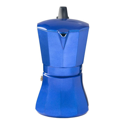 Oroley Petra Italienische Kaffeemaschine für 6 Tassen, blaues Aluminium