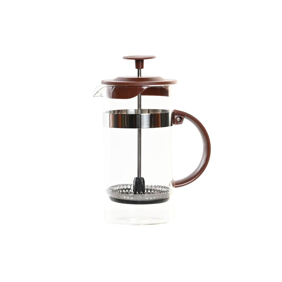 French Press DKD Home Decor Braun Transparent Edelstahl Borosilikatglas 350 ml 16 x 9 x 18,5 cm