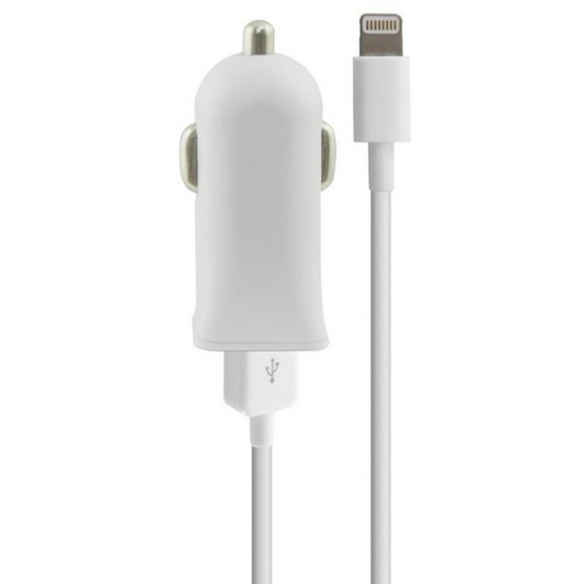 Chargeur USB pour Voiture + Câble Lightning MFi Contact Apple-compatible 2.1A