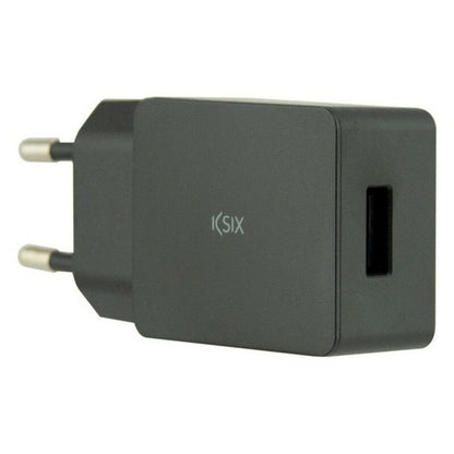 Wandladegerät + USB-A-auf-USB-C-Kabel KSIX USB Schwarz