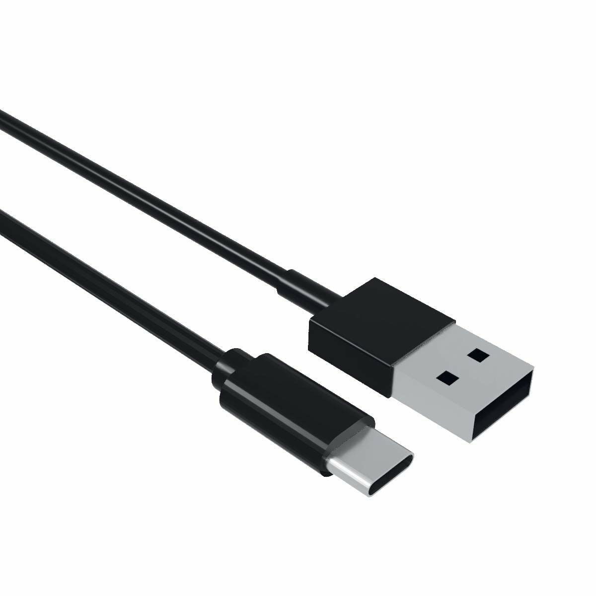USB-A-auf-USB-C-Kontaktkabel (1 m), Schwarz