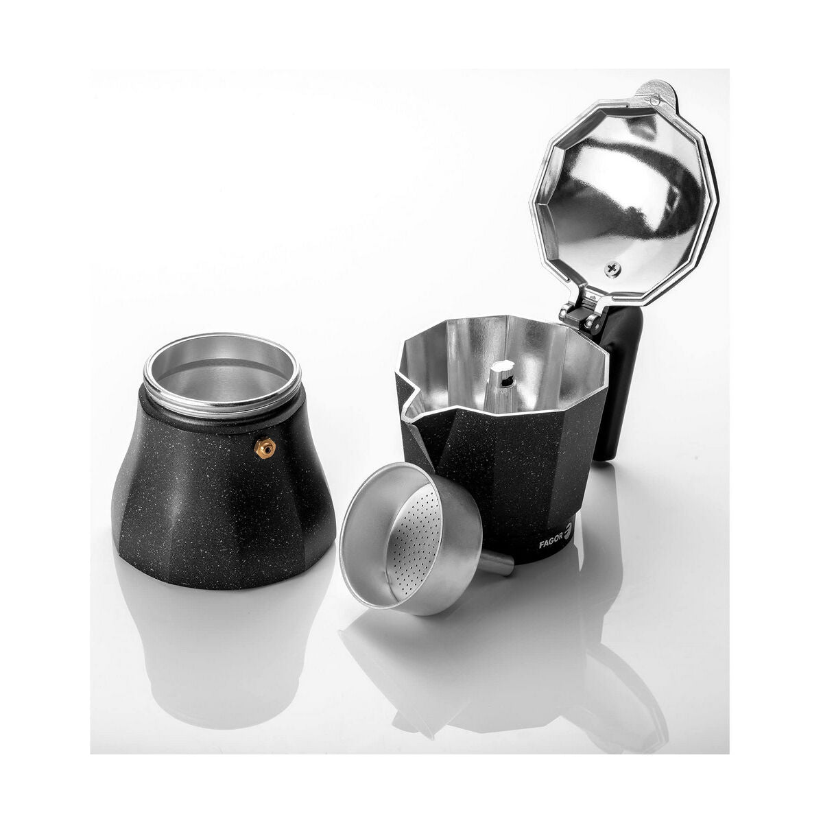 Italian Coffee Pot FAGOR Tiramisu Aluminium (3 Cups)