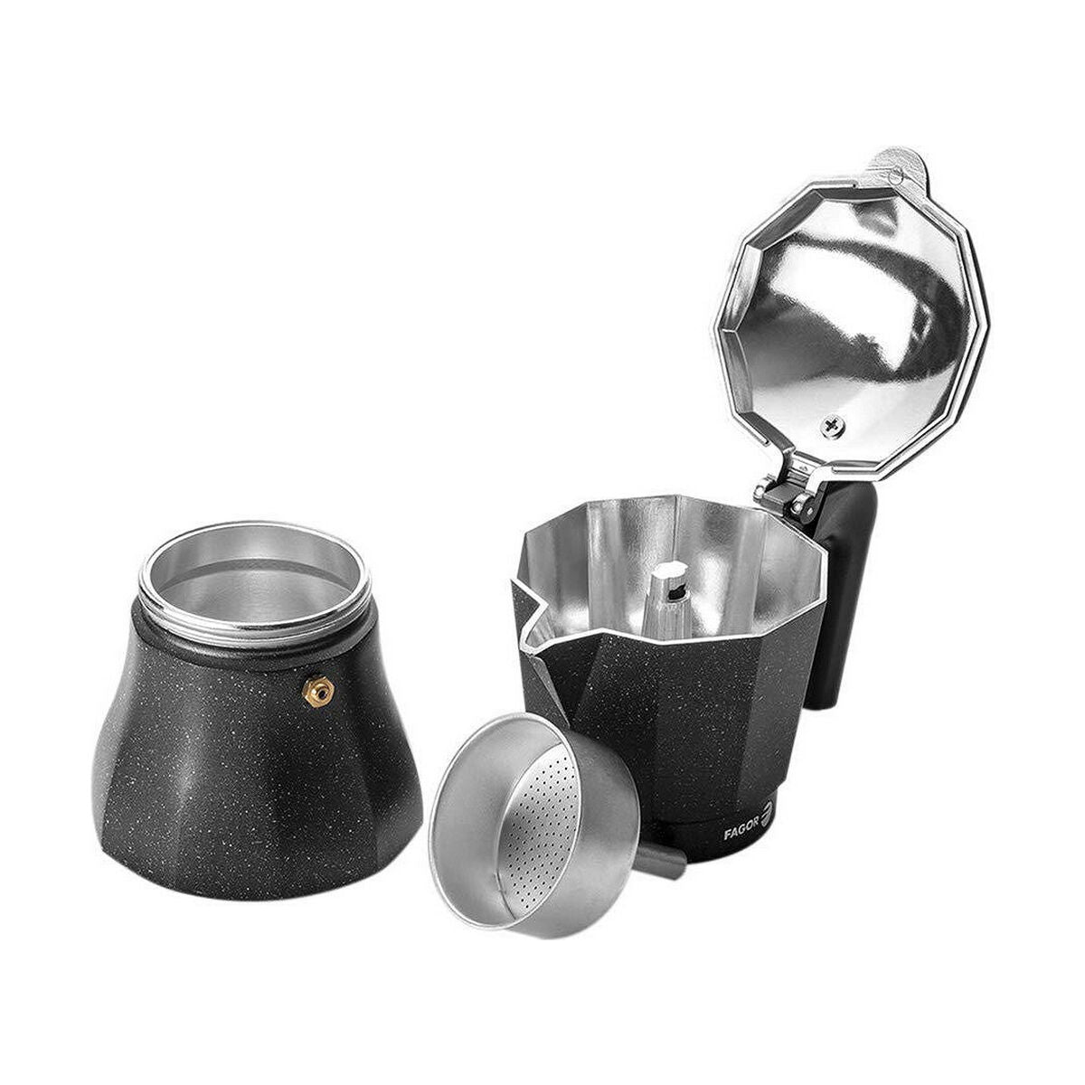 FAGOR Tiramisu Aluminium italienische Kaffeemaschine (12 Tassen)