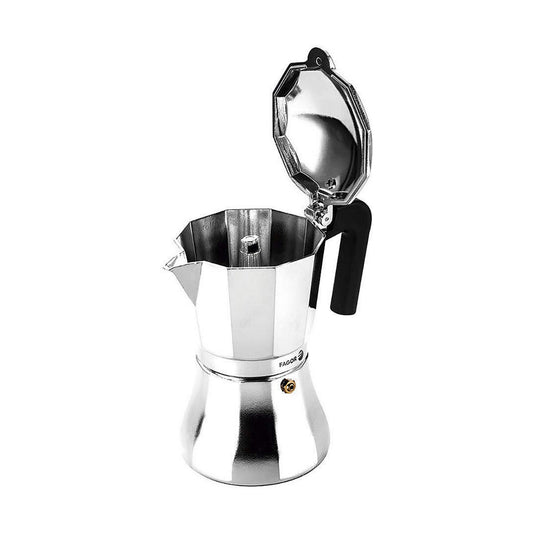 Italienische Kaffeemaschine FAGOR Cupy aus Aluminium, 1 l, 12 Tassen