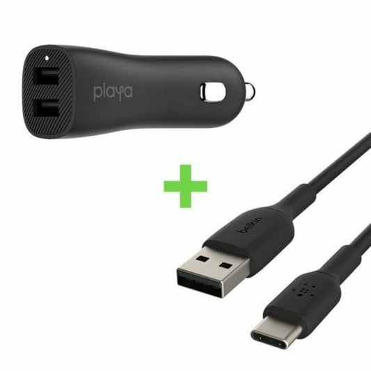 Belkin Playa Universal-USB-Autoladegerät + USB-C-Kabel