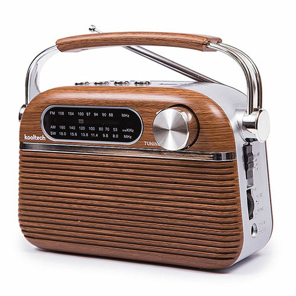 Tragbares Bluetooth-Radio im Vintage-Stil von Kooltech