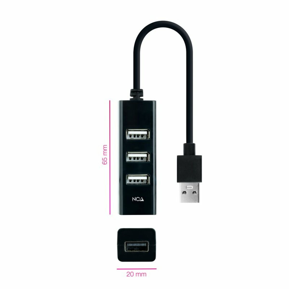 NANOCABLE USB-Hub 10.16.4404 Schwarz