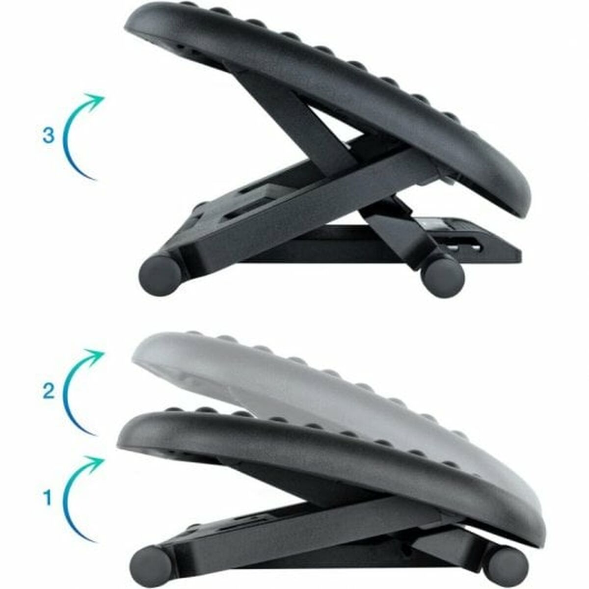 Footrest TooQ TQFR0603-B Adjustable Black