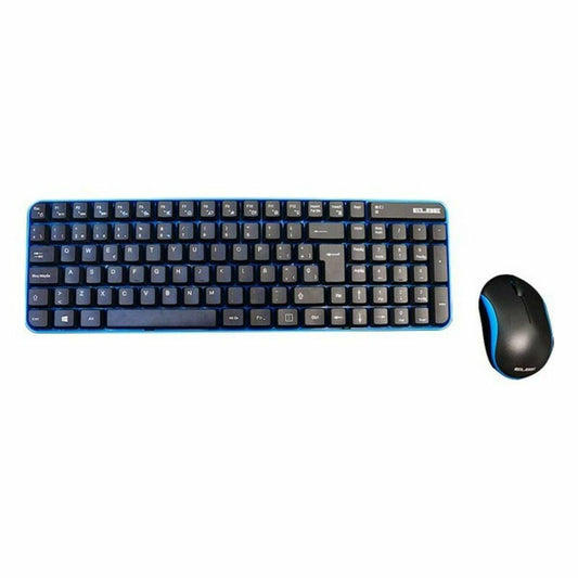 Teclado y Ratón Inalámbrico ELBE PTR101 Negro