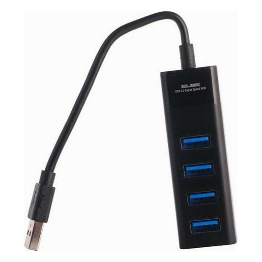 4-Port USB Hub 3.0 ELBE HUB401 Black