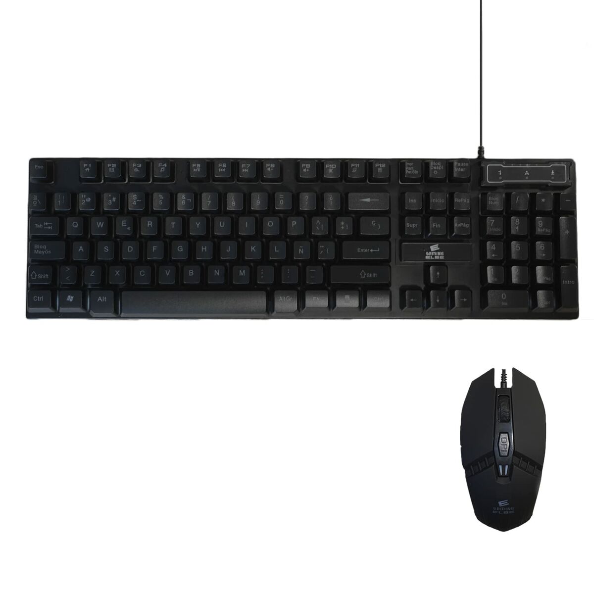 Gaming-Tastatur und Maus ELBE PTR-103-G Schwarz