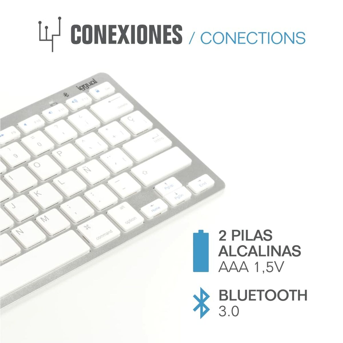 iggual Bluetooth-Tastatur IGG316788 Spanischer Affe (1 Stück)