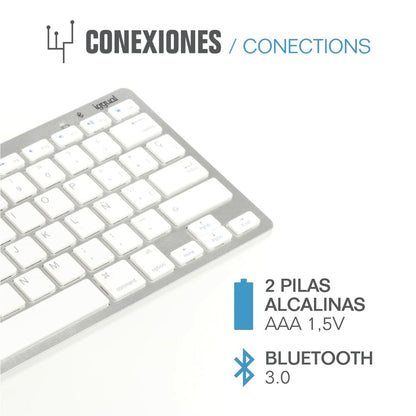 Teclado Bluetooth iggual IGG316788 Español Mono (1 Pieza)