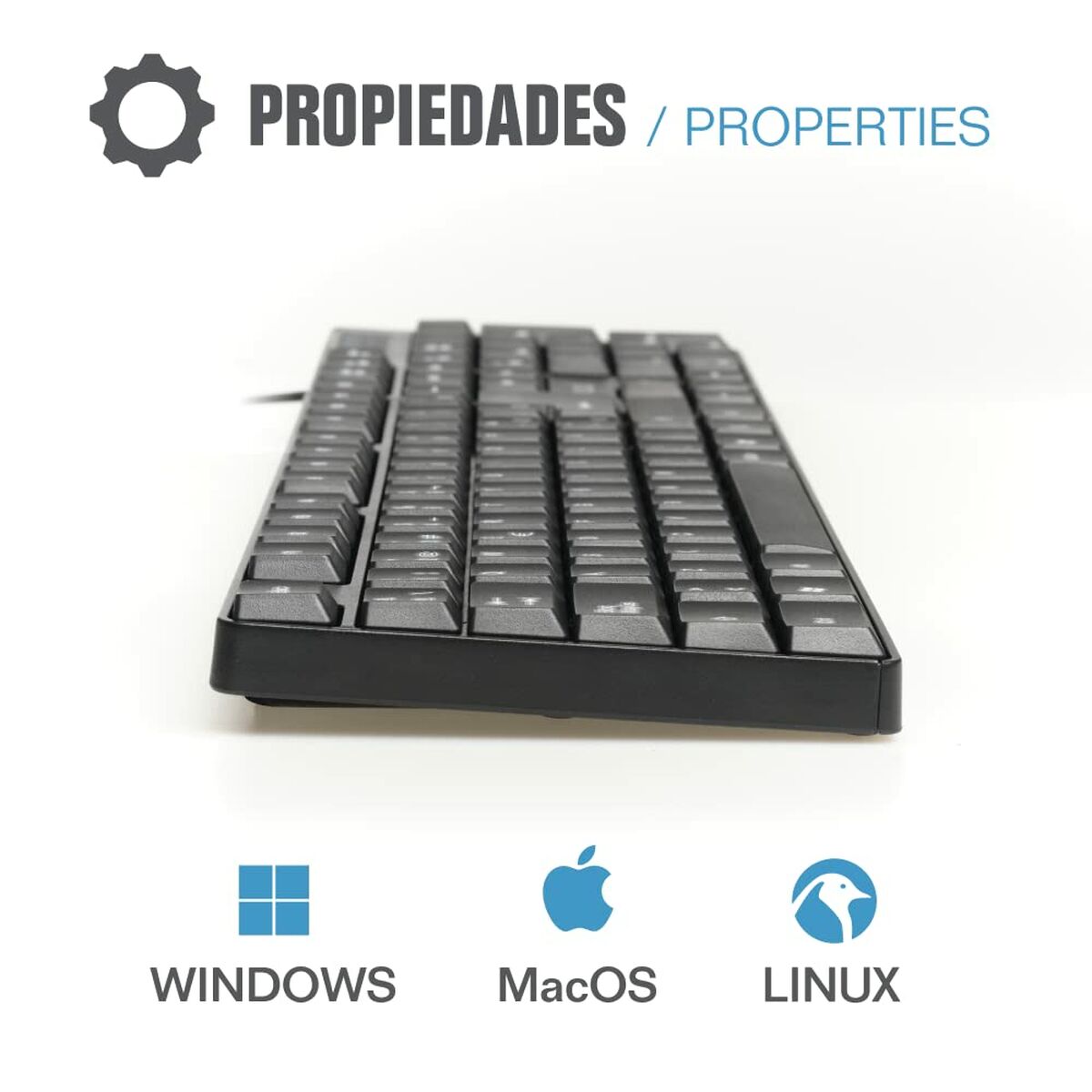 Teclado iggual CK-FRAMELESS-105T Negro