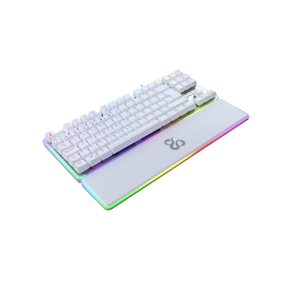 Newskill Gungnyr TKL Pro Elfenbeinfarbene LED RGB Spanische Qwerty-Gaming-Tastatur