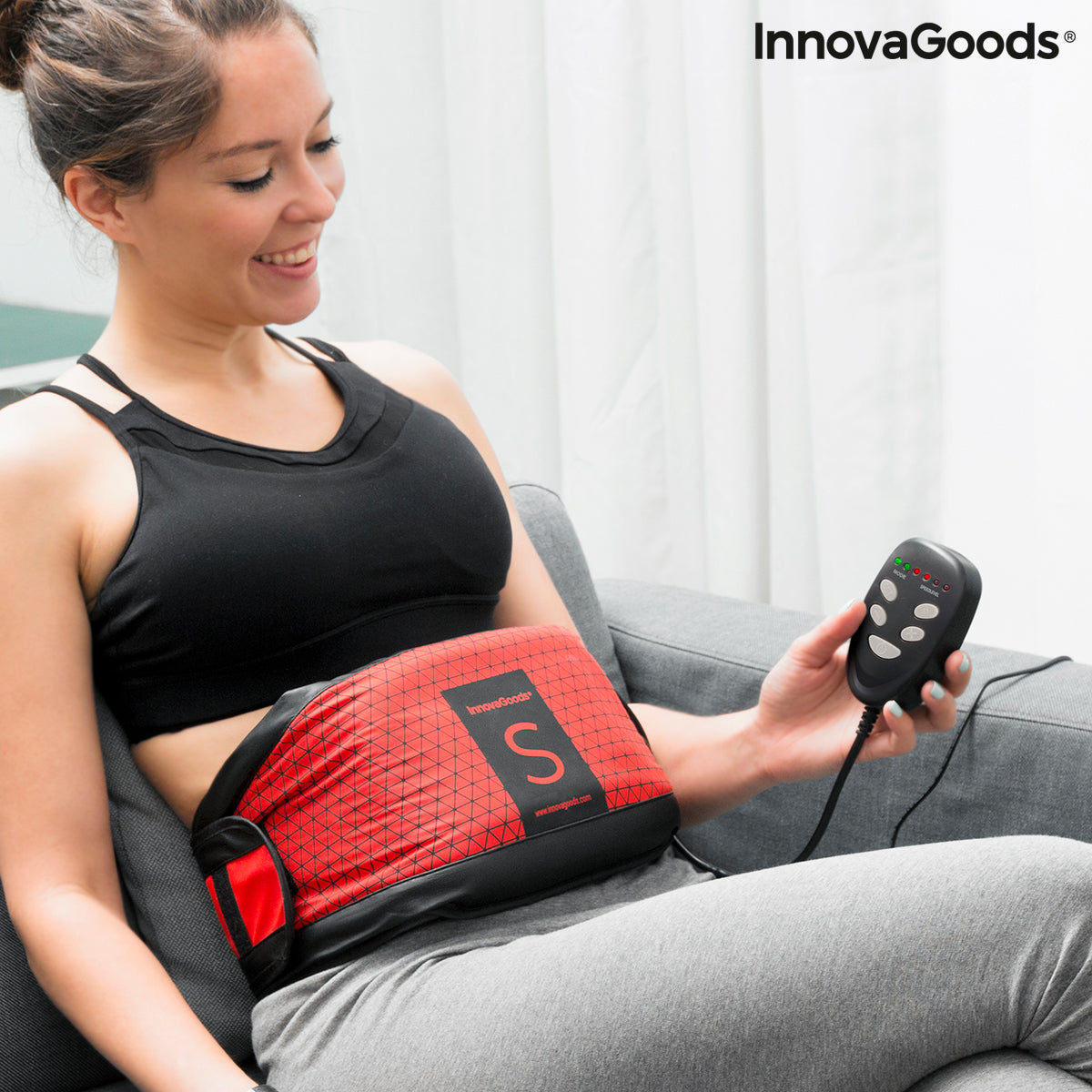 Ceinture Vibrante avec Effet Sauna InnovaGoods Rouge (Reconditionné B)