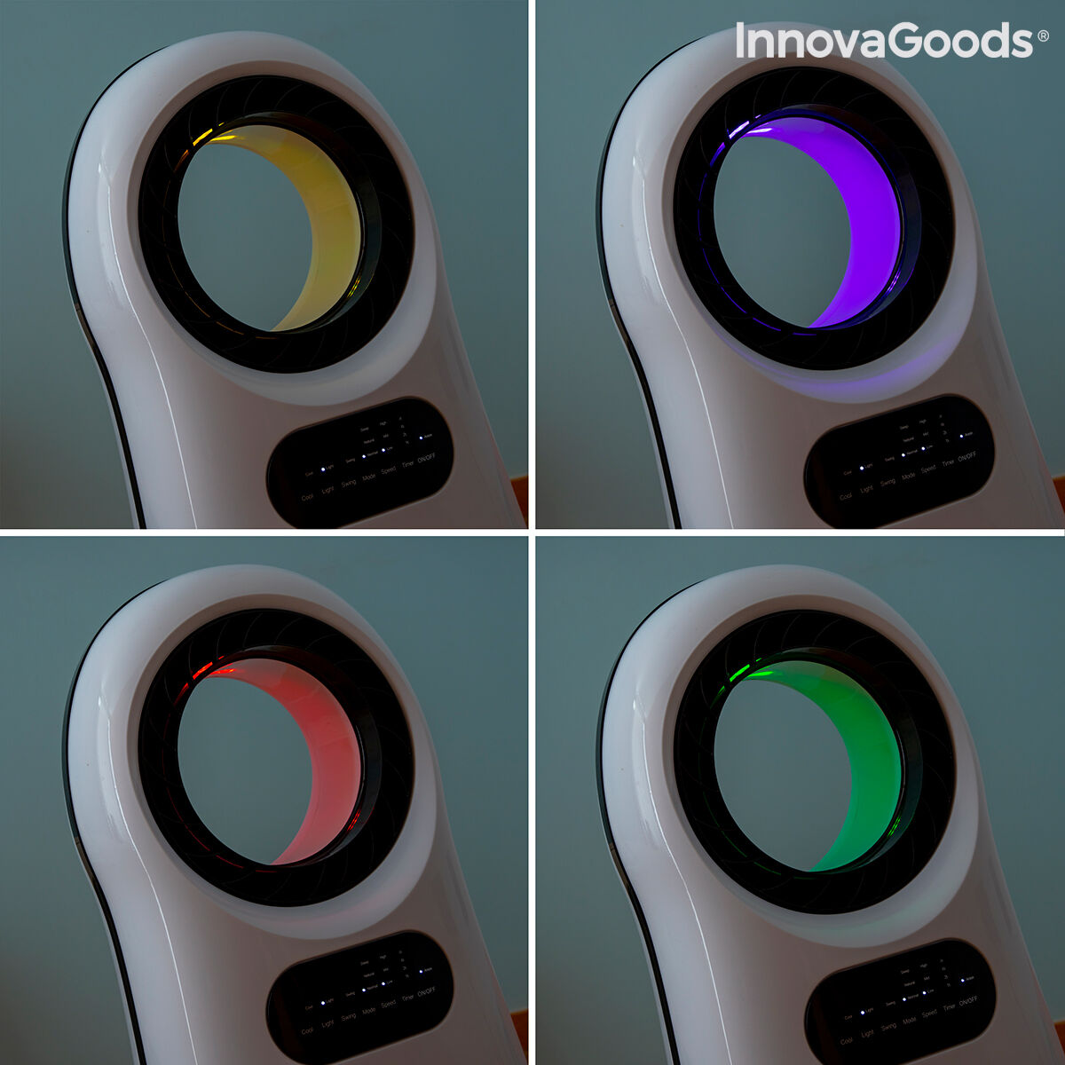 Climatizador Evaporativo Ionizador sin Aspas con LED Evareer InnovaGoods EVAREER Blanco (Reacondicionado B)