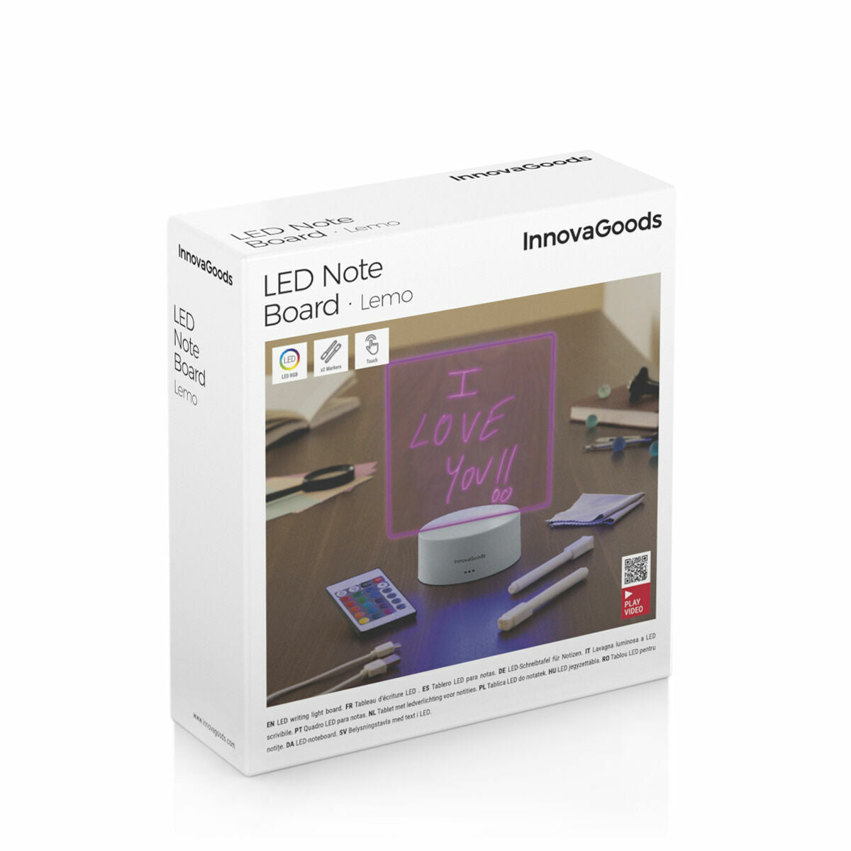 Tablero de Notas y Mensajes LED Lemo InnovaGoods (Reacondicionado B)