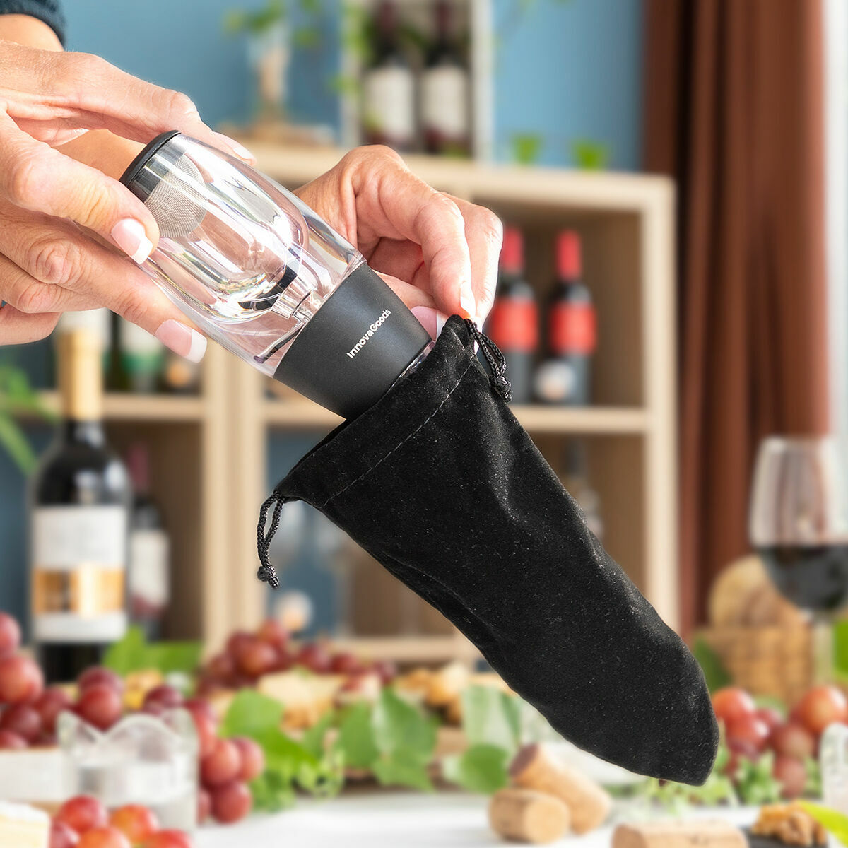 Weinbelüfter mit Filter, Halterung und Tragetasche Wineir InnovaGoods 