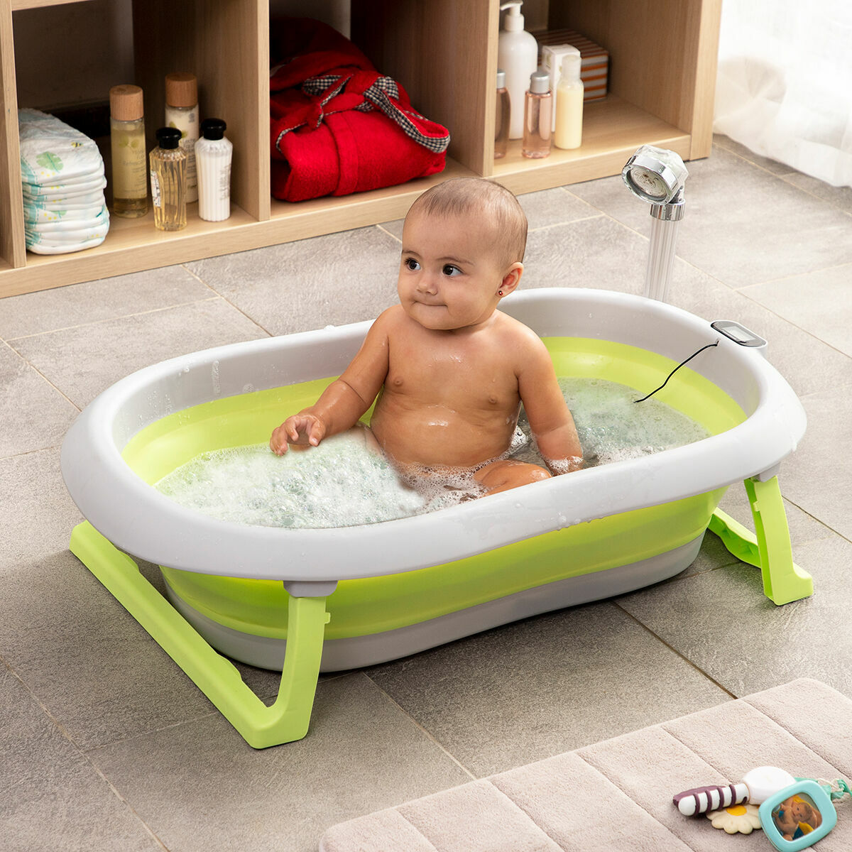 Faltbare, skalierbare Badewanne für Babys Fovibath InnovaGoods 