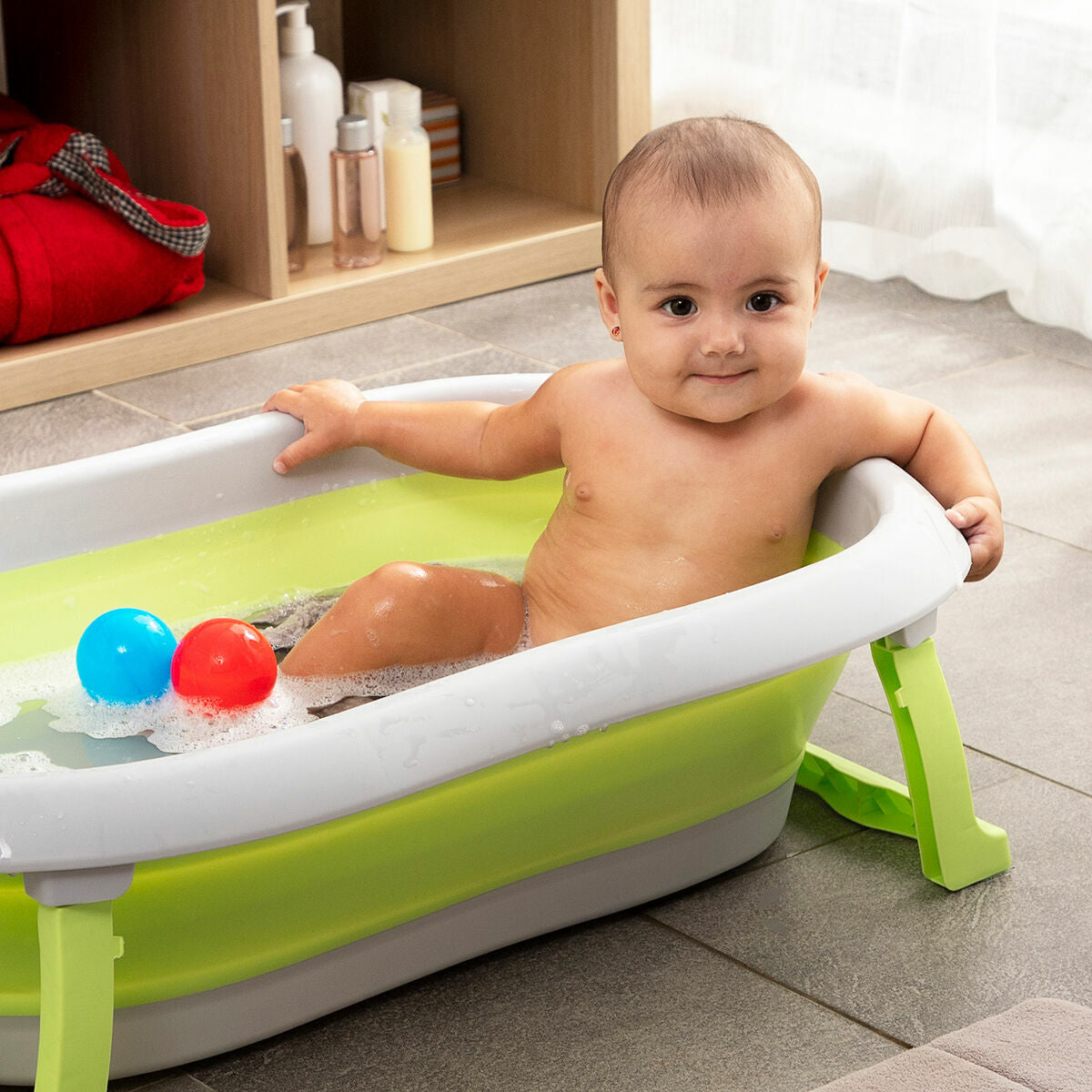 Faltbare, skalierbare Badewanne für Babys Fovibath InnovaGoods 