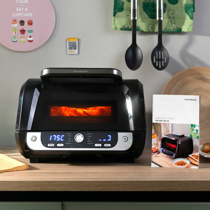 Friteuse à Air avec Gril, Accessoires et Livre de Recettes InnovaGoods Fryinn 12-in-1 6000 Noir Acier 3400 W 6 L