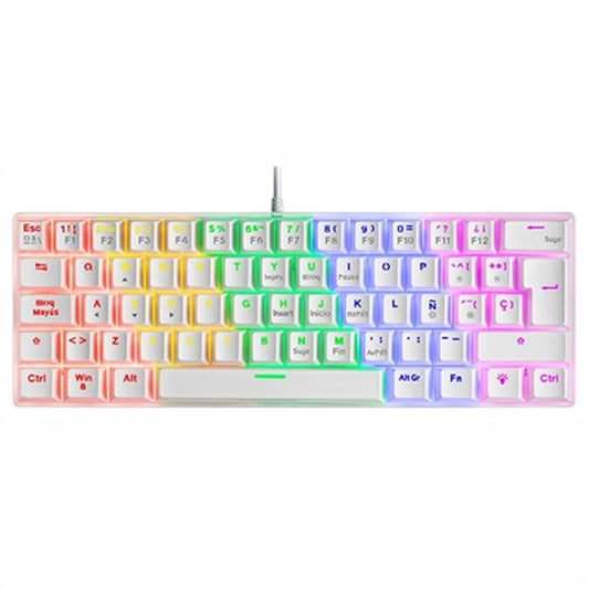 Keyboard Mars Gaming MK60 White Spanish Qwerty