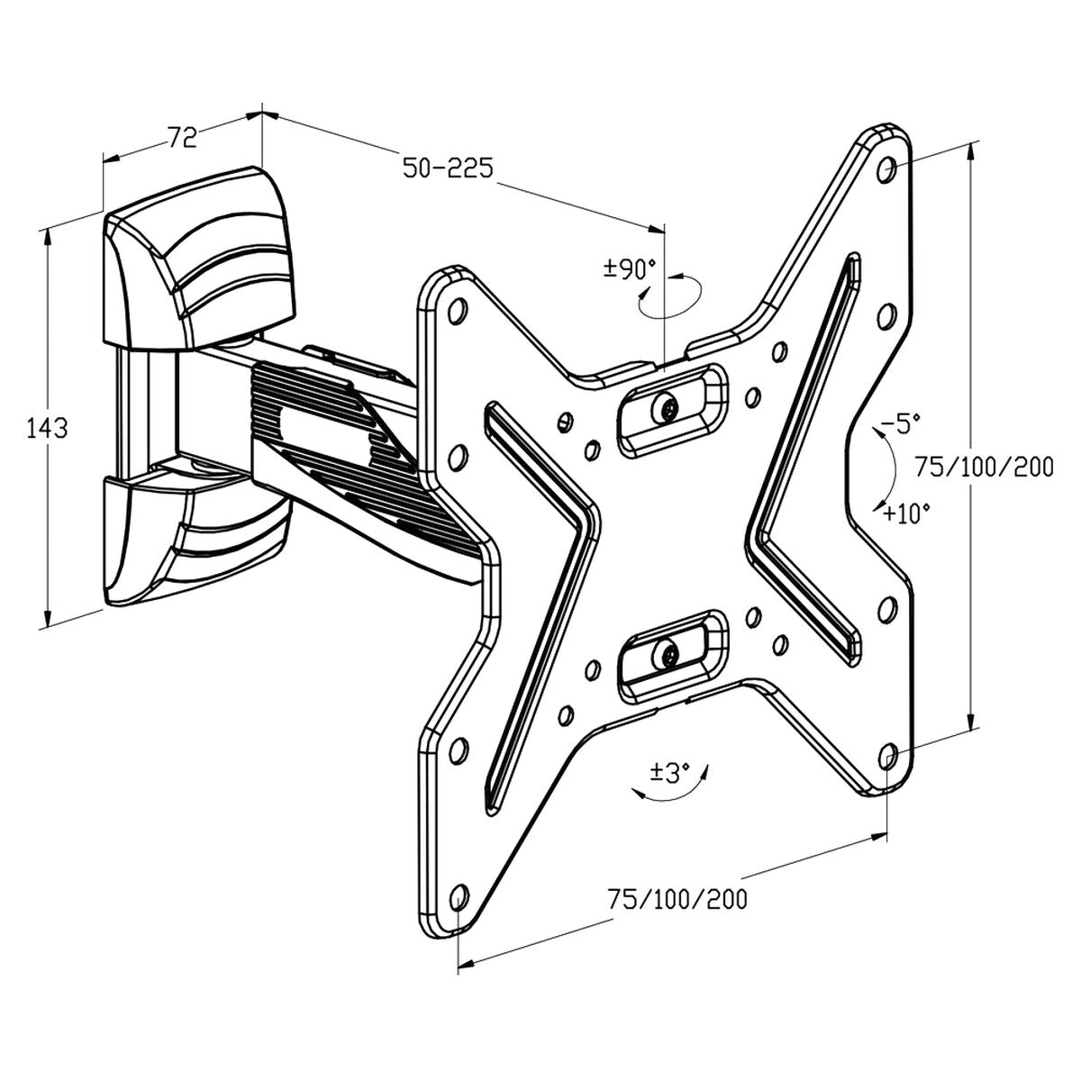 TM Electron TV-Ständer 26"-40" 25 kg