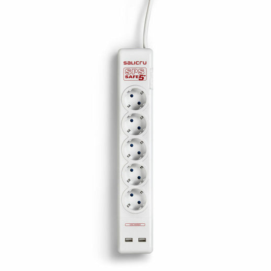 Salicru SAFE 5+ USB-Streifen Weiß