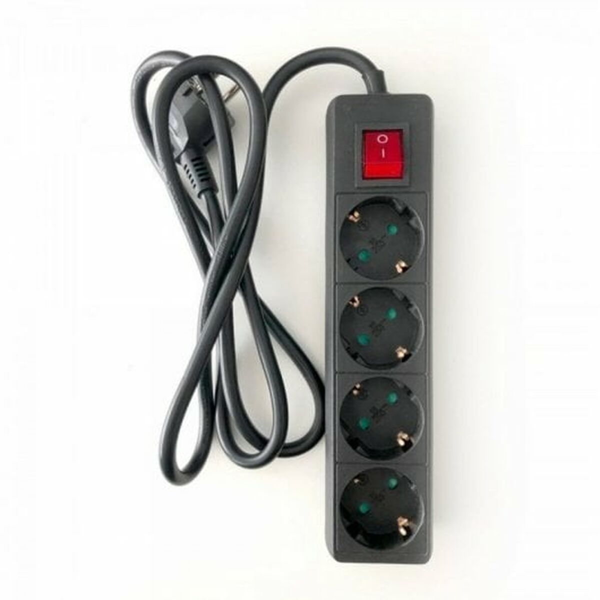 4-socket plugboard with power switch 3GO REG4 3500W Black