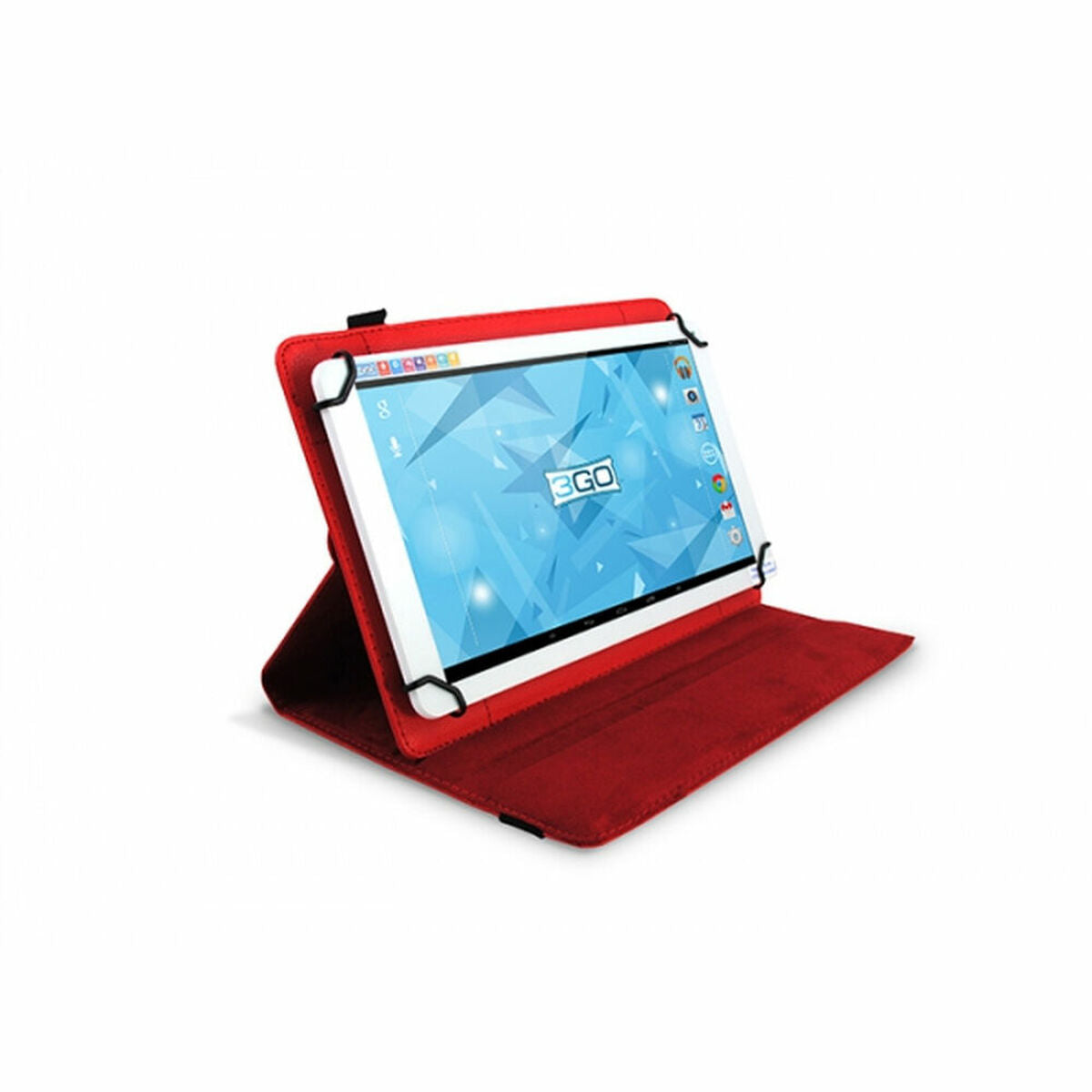 Universal Rotating Leather Tablet Case 3GO CSGT15 10.1" Red