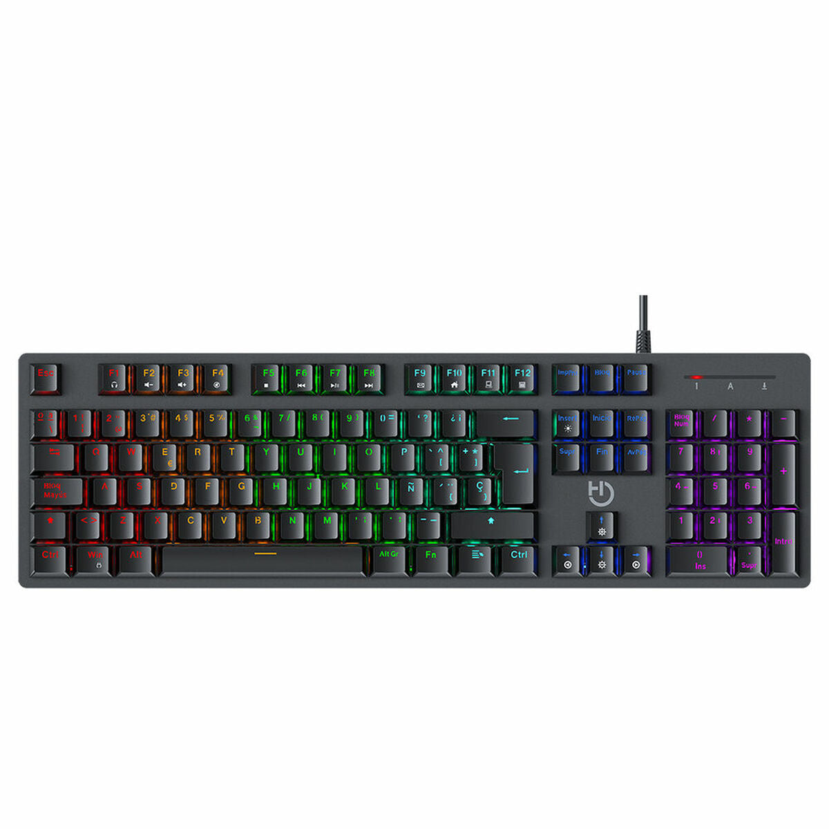 Hiditec GKE010004 Tastatur Schwarz Mehrfarbig