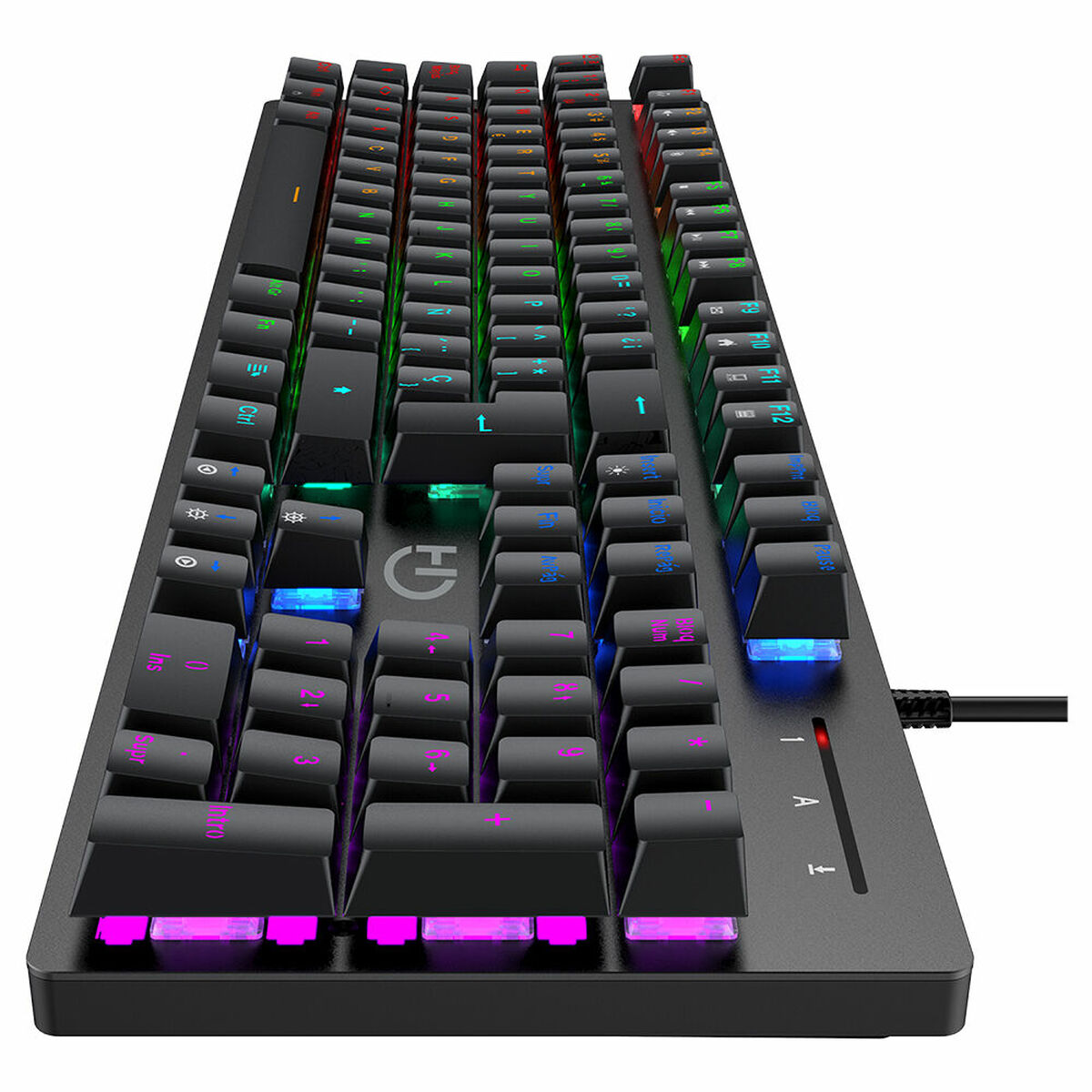 Clavier Hiditec GKE010004 Noir Multicouleur