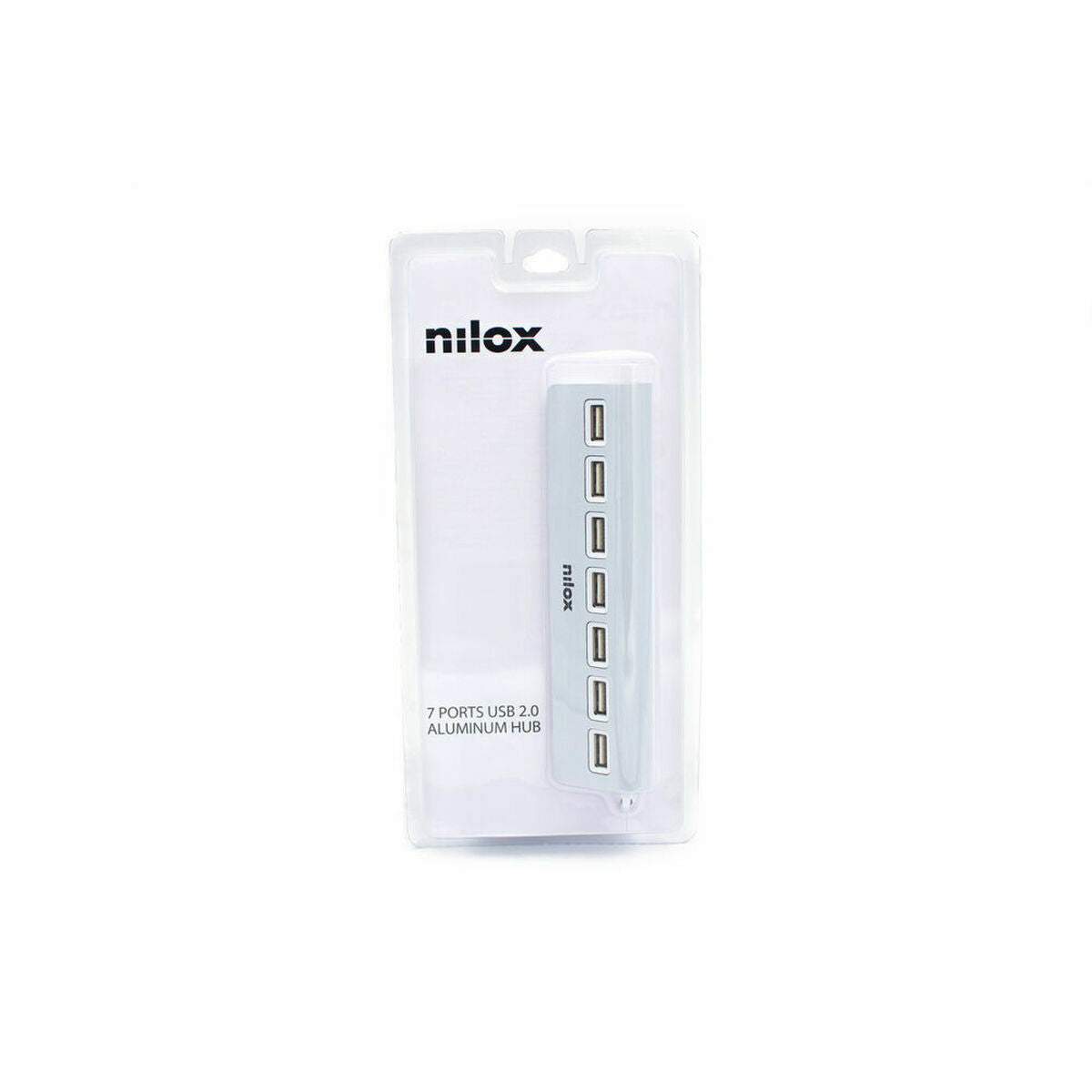 USB Hub Nilox NXHU7ALU2 Black Grey