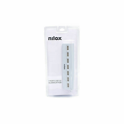 USB Hub Nilox NXHU7ALU2 Black Grey