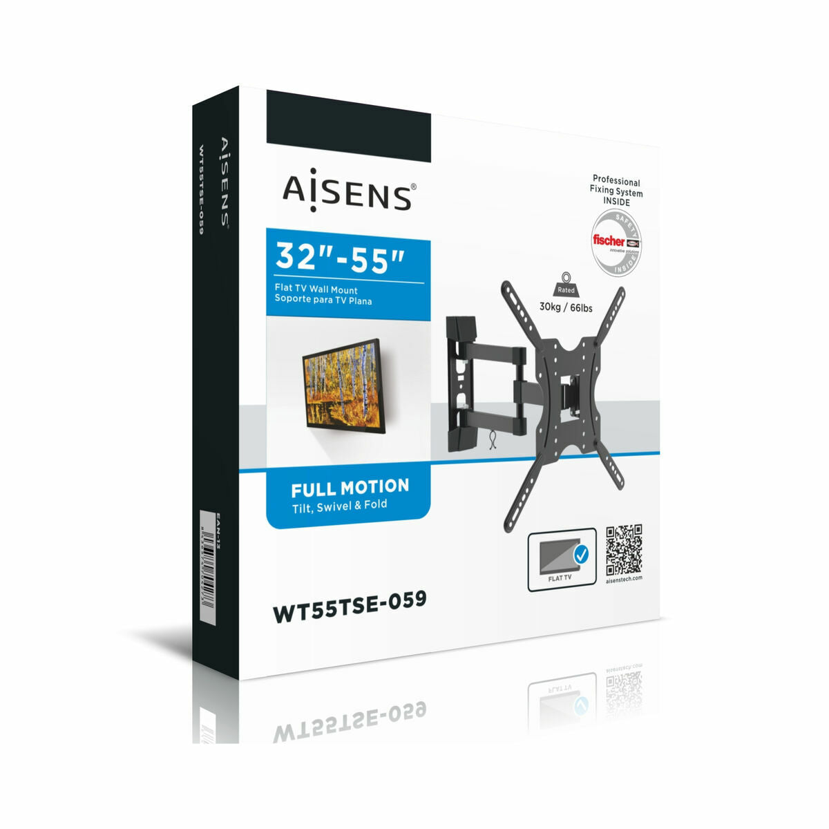 Aisens WT55TSE-059 Wandmontierter neigbarer Plattenspieler 32" 55" 30 kg