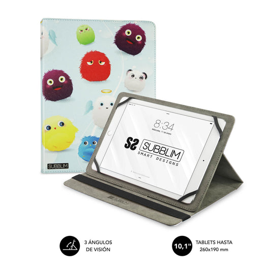 Subblim Trendy Furry Mehrfarbige 10,1-Zoll-Tablet-Hülle