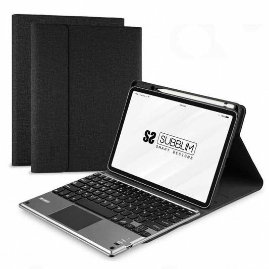 Hülle für Tablet und Tastatur Subblim Funda con Teclado Retroiluminado KEYTAB Pro BL BT Touchpad Ipad Pro 11 2020 Schwarz iPad P