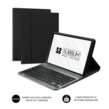 Subblim Samsung Galaxy A8 Tablet- und Tastaturabdeckung Schwarz