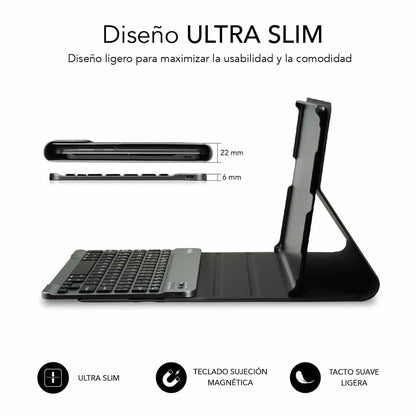 Funda para Tablet y Teclado Subblim Samsung Galaxy A8 Negro