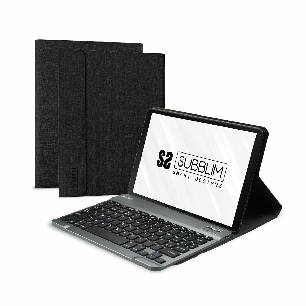 Case for Tablet and Keyboard Subblim Tab M10 Plus 3a Gen Black Spanish Qwerty QWERTY 10,6"