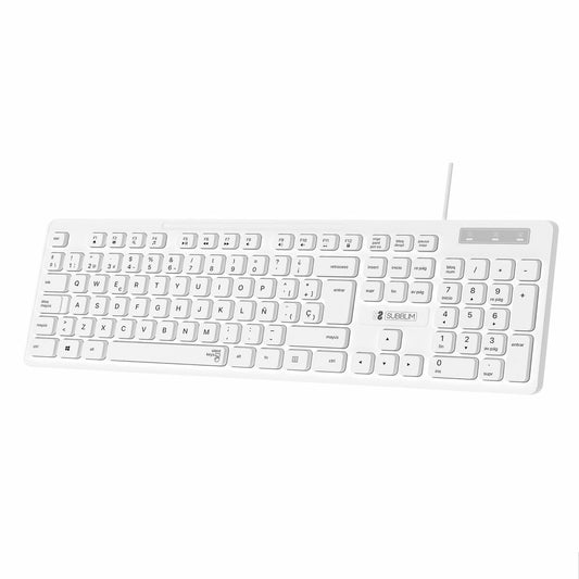 Subblim-Tastatur SUBKBC0SSK51 Weiß