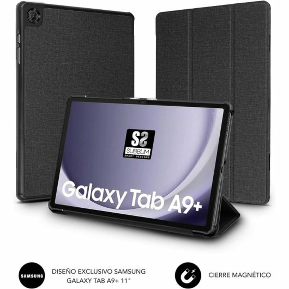 Tablet cover Subblim Galaxy Tab A9+ Black