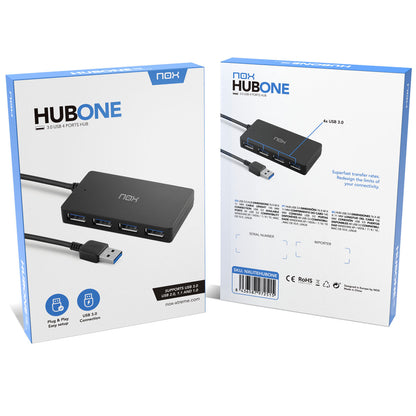 Hub USB Nox NXLITEHUBONE Negro