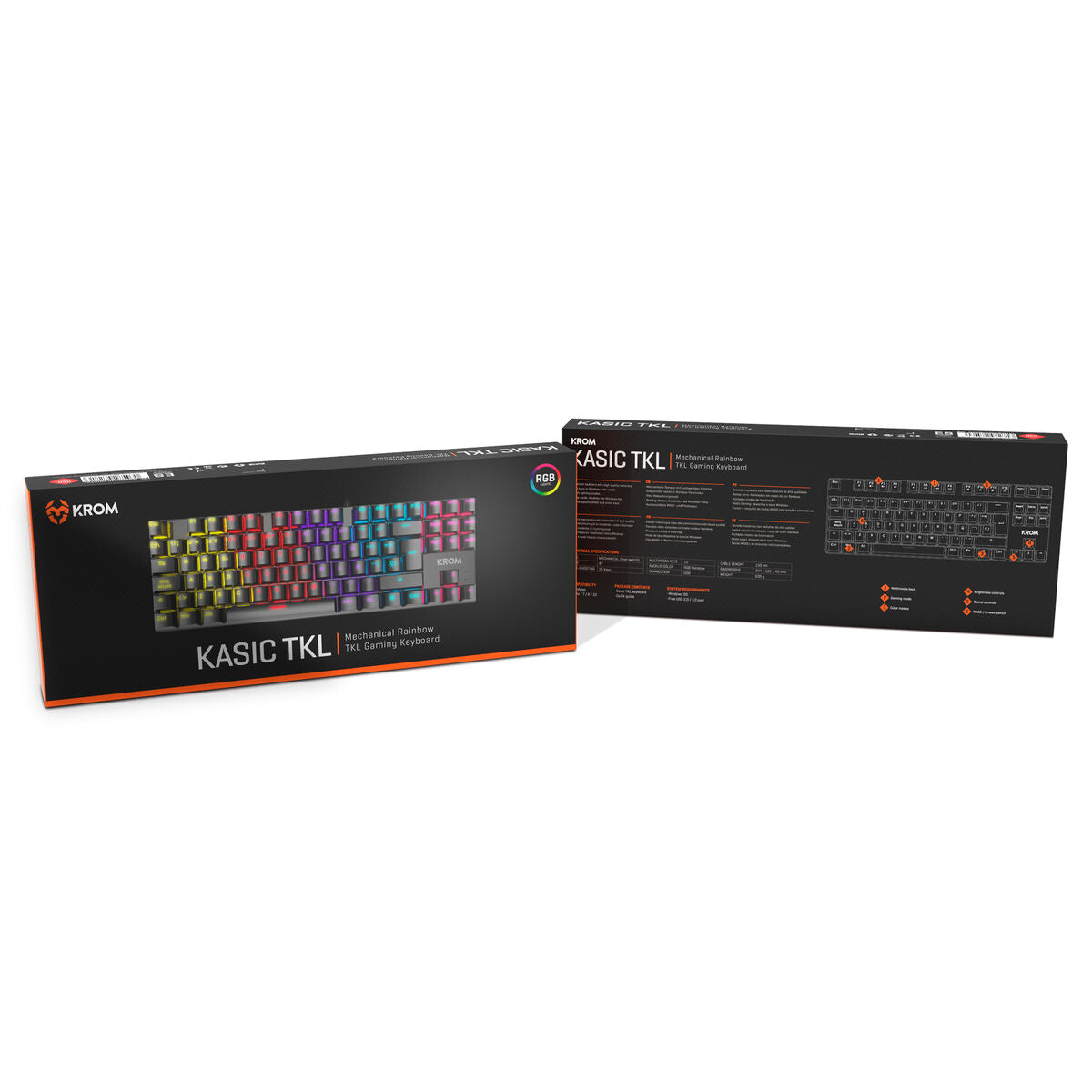 Krom NXKROMKASICTKL Tastatur mit schwarzer Hintergrundbeleuchtung