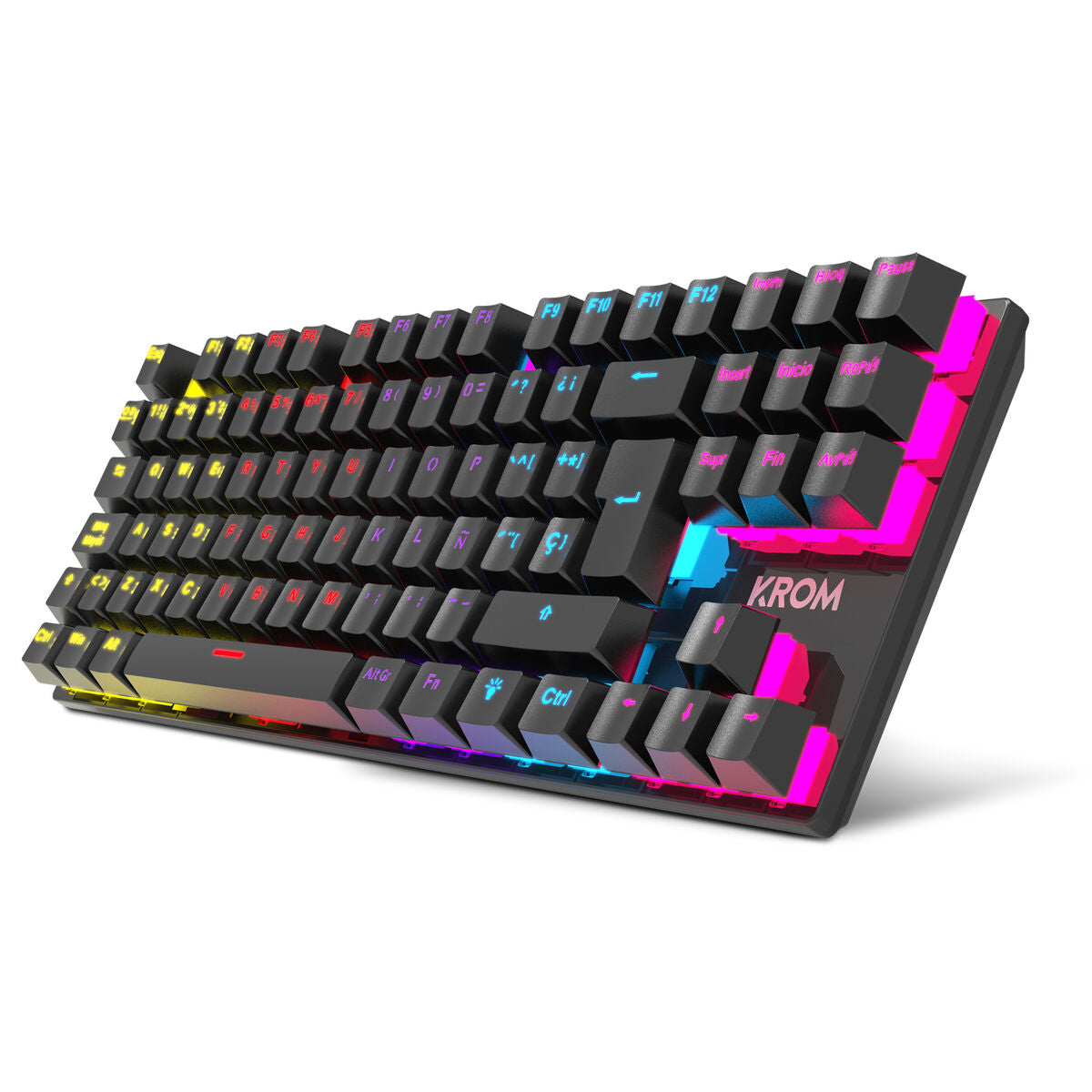 Teclado Krom NXKROMKASICTKL Negro Retroiluminado