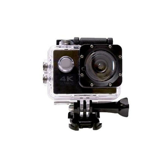 Die schwarze 2-Zoll-12-MP-Sportkamera von Flux