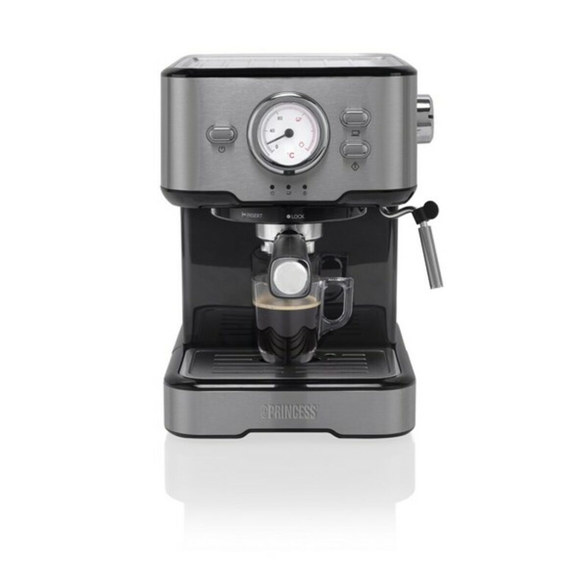 Cafetera Express de Brazo Princess 01.249412.01.001 1,5 L 1100W Acero 1,5 L